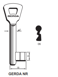 Klucz podklamkowy GERDA 06
