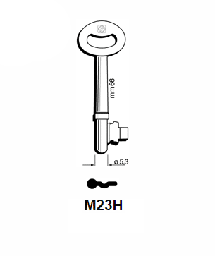 Klucz piórowy Silca M23H