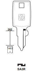 Klucz mieszkaniowy Silca SA3R