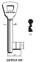 Klucz podklamkowy GERDA 05