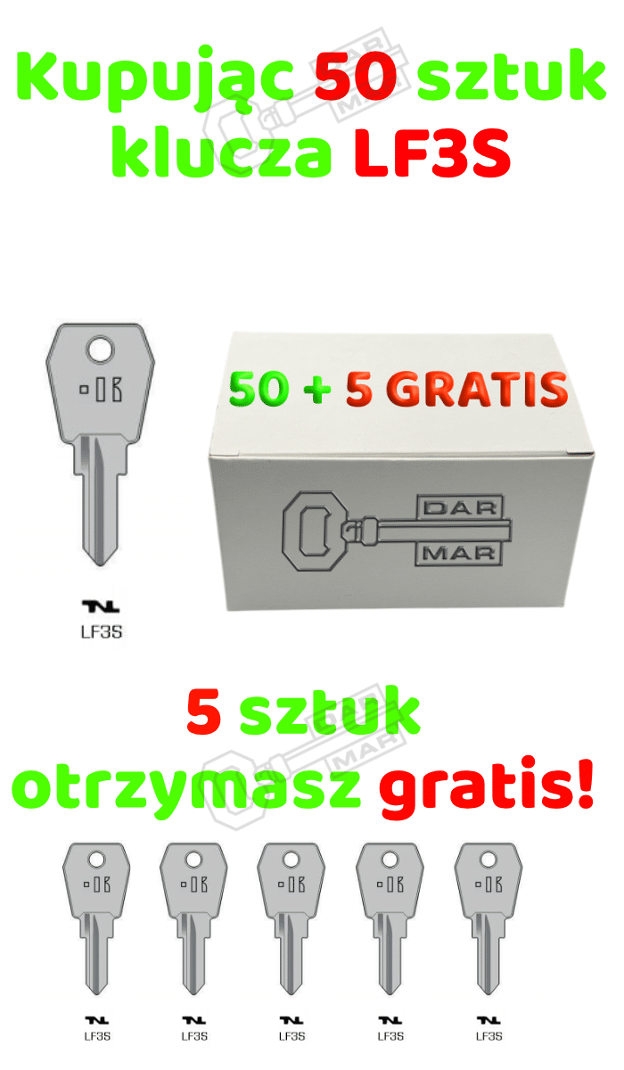 Klucz mieszkaniowy Keyline LF3S pakiet