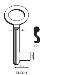 Klucz numerowy ELTO O 23