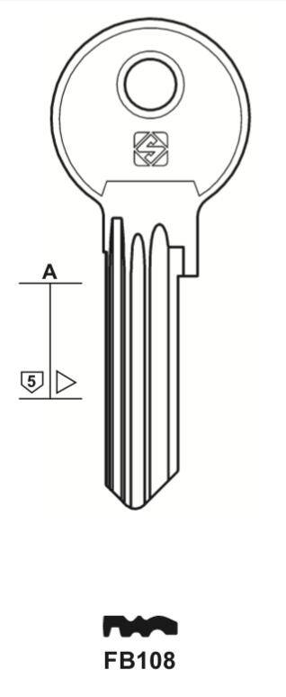 Klucz mieszkaniowy Silca  FB98X