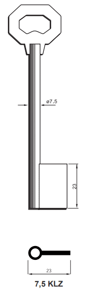 Klucz do zasuwy KLZ 7,5D