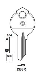 Klucz mieszkaniowy Silca  DB8R