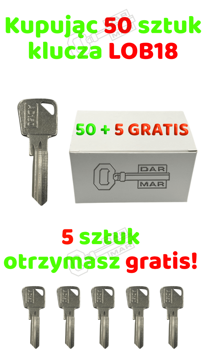 Klucz mieszkaniowy Silca LOB18 pakiet 55