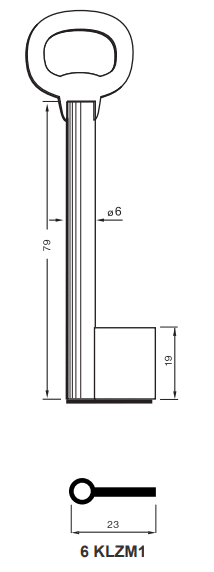 Klucz do zasuwy KLZ 6M