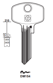 Klucz mieszkaniowy Silca DM154