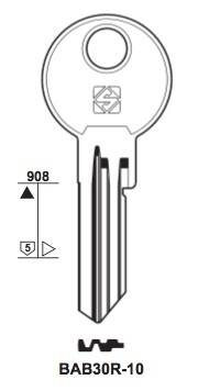 Klucz mieszkaniowy Silca  BAB30R-10