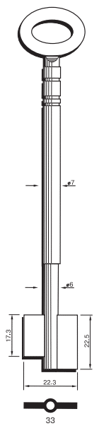 Klucz Sejfowy Toczony 33