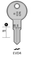 Klucz mieszkaniowy KEYLINE EVD4