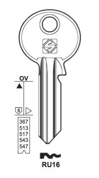 Klucz mieszkaniowy Silca RU16