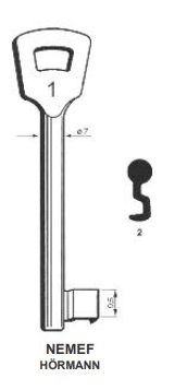Klucz podklamkowy NEMEF 2