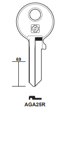 Klucz mieszkaniowy Sillca AGA25R