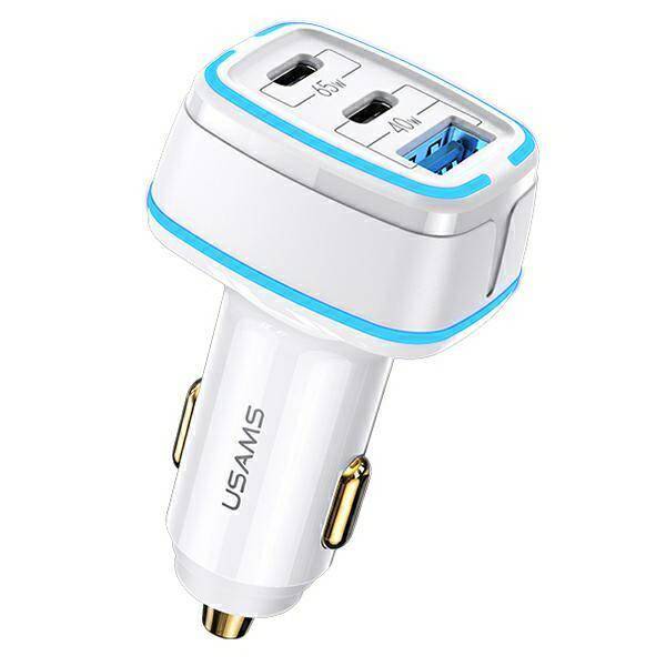 USAMS Car Charger C24 3 ports 105W white