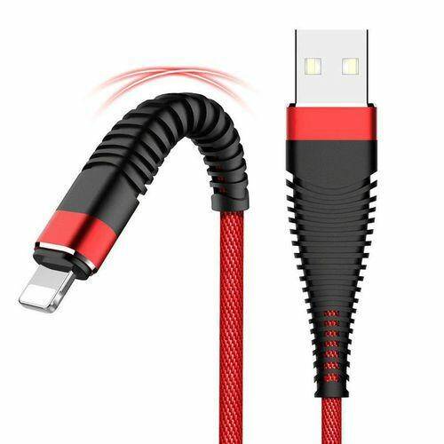 Cable USB Nylon Type-C red 1m (bulk)