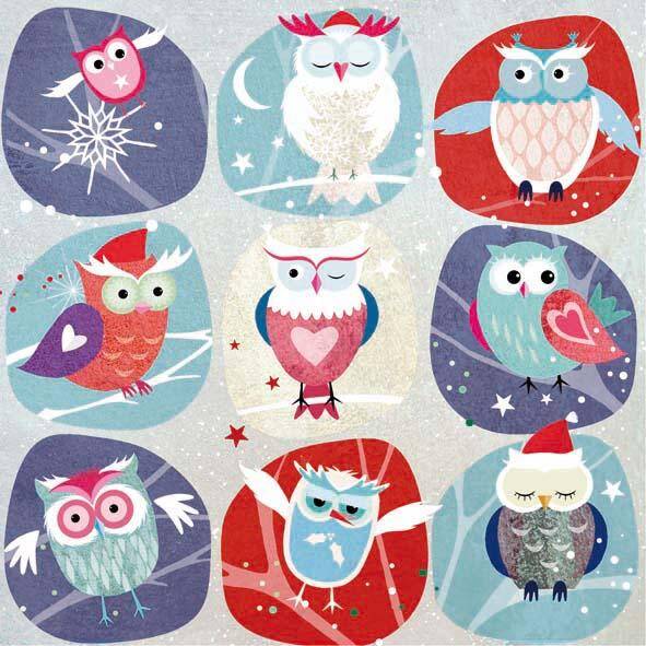 Funny Owls Blue