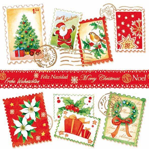 Christmas Stamps White