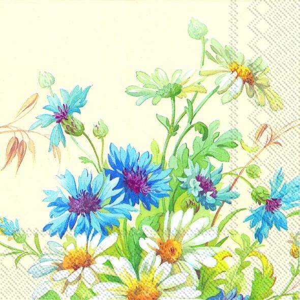 Cornflower and Daisy cream