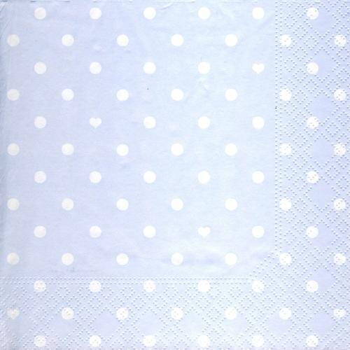 Hearts and Dots light blue