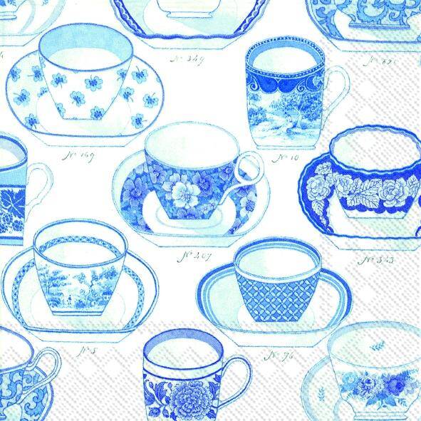 Collection of Cups white blue