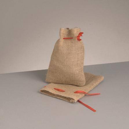 Jute sack with cord to tie up