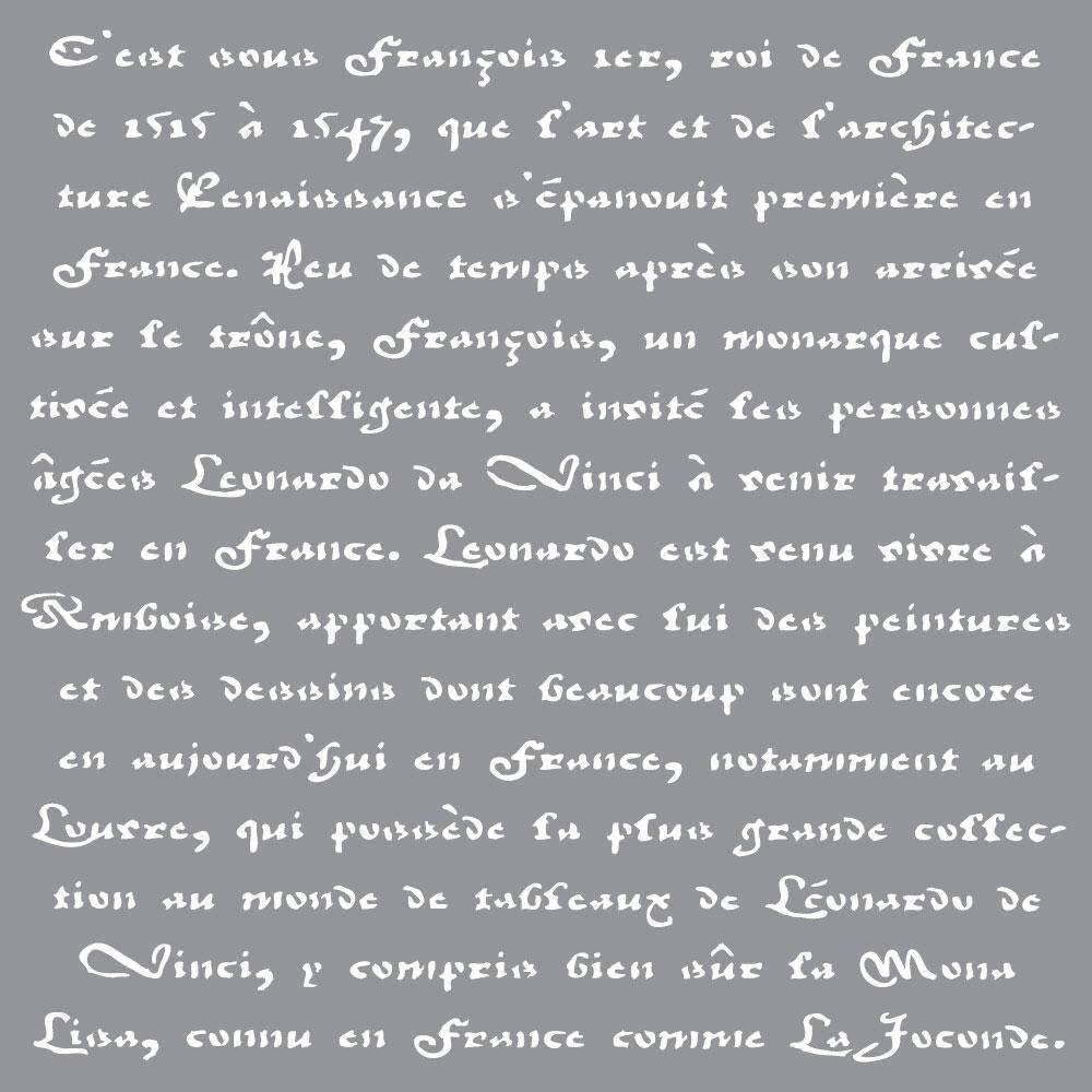 Americana Decor Old French Script
