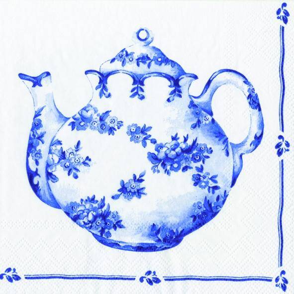 Tea For Two White Blue