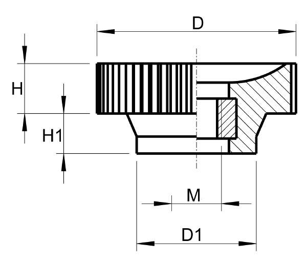 Pokrętła radełkowane HME M4 (Zdjęcie 2)