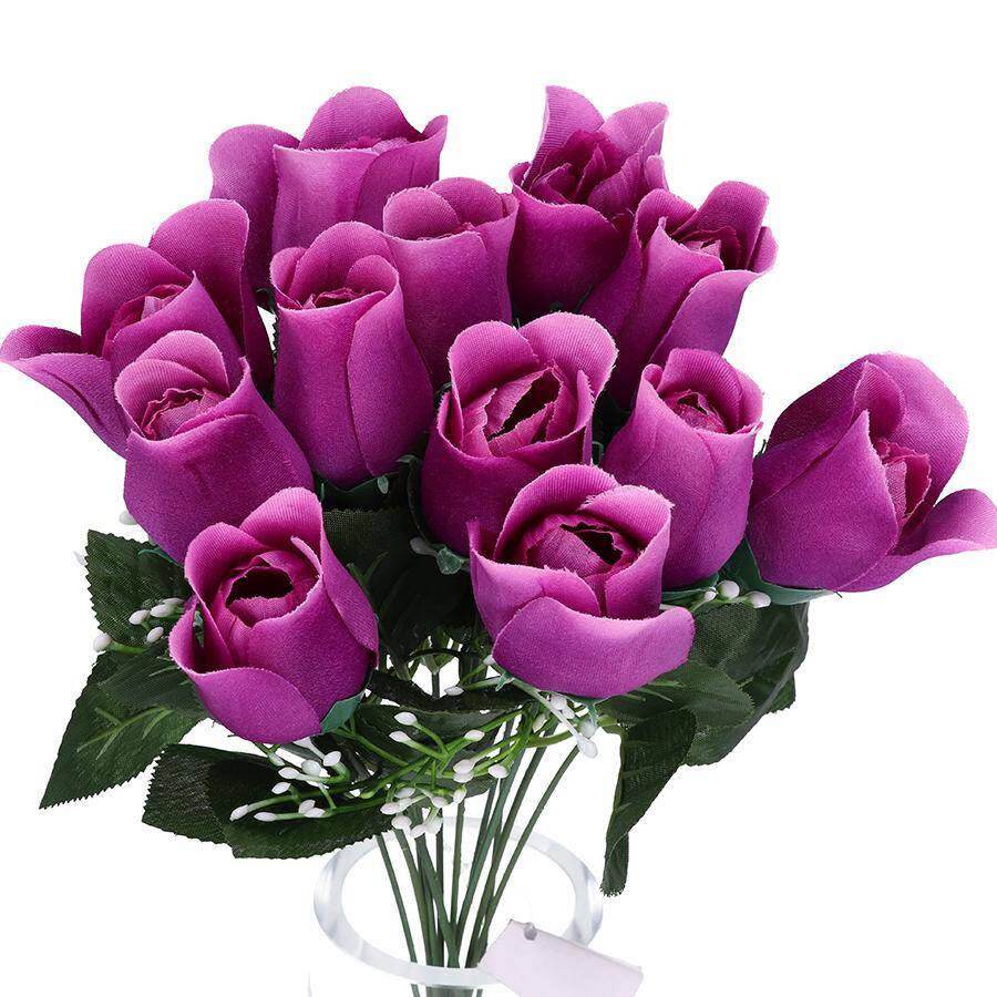 Bukiet róże 40cm 12 szt fioletowe