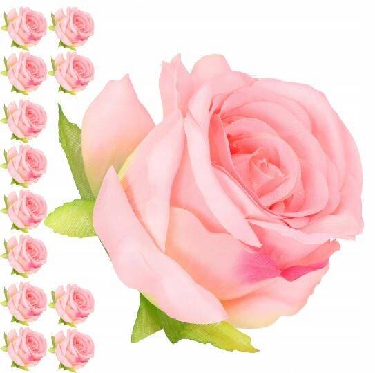 Róża główka wyrobowa 12 szt.rożowa (Zdjęcie 5)