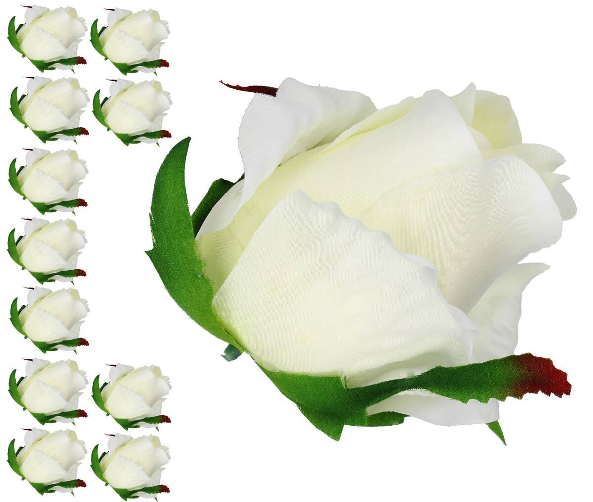 Róża główka wyr. 8/5cm pąk biały (Zdjęcie 1)