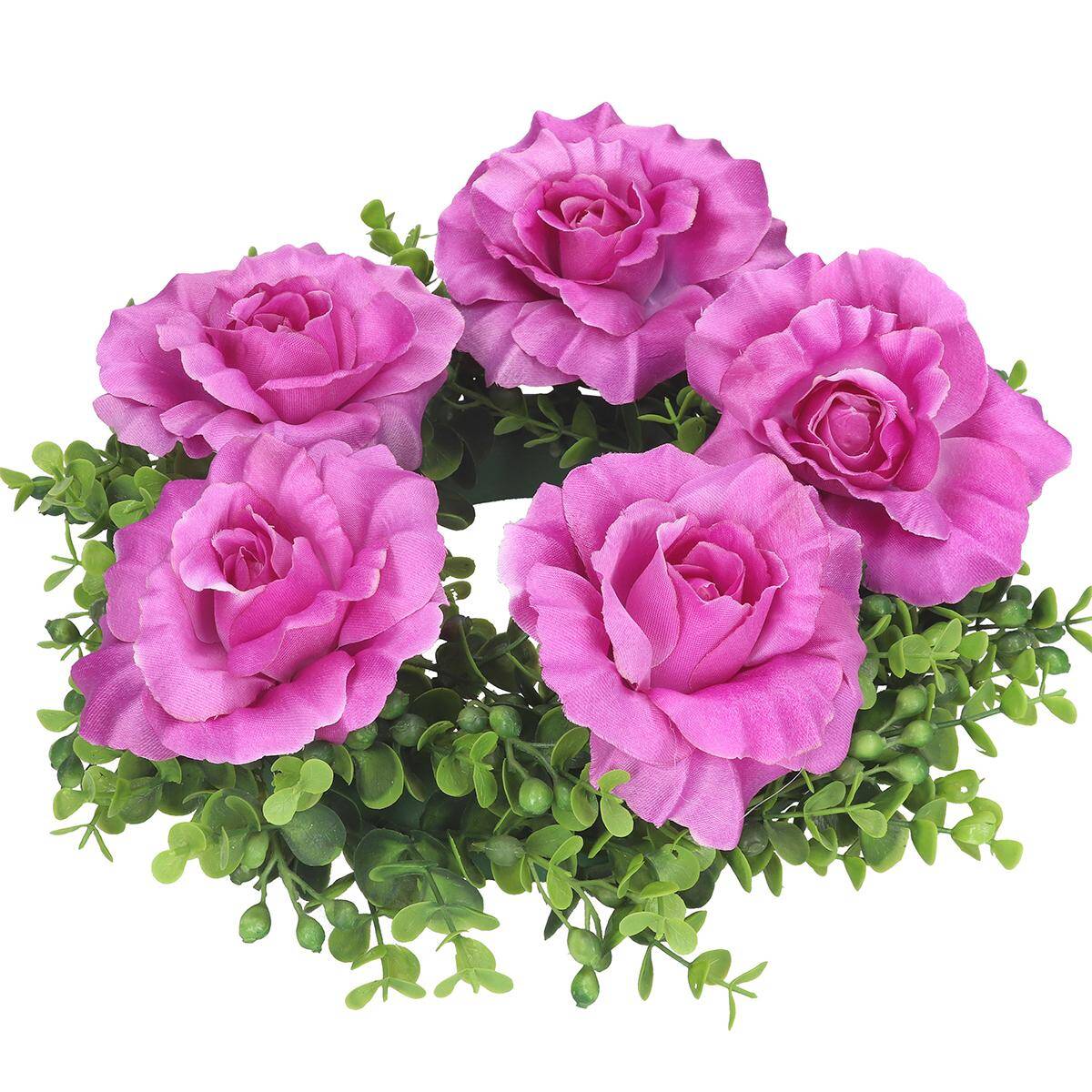 Kwiaty sztuczne róża wyr. jasny fiolet (Zdjęcie 2)