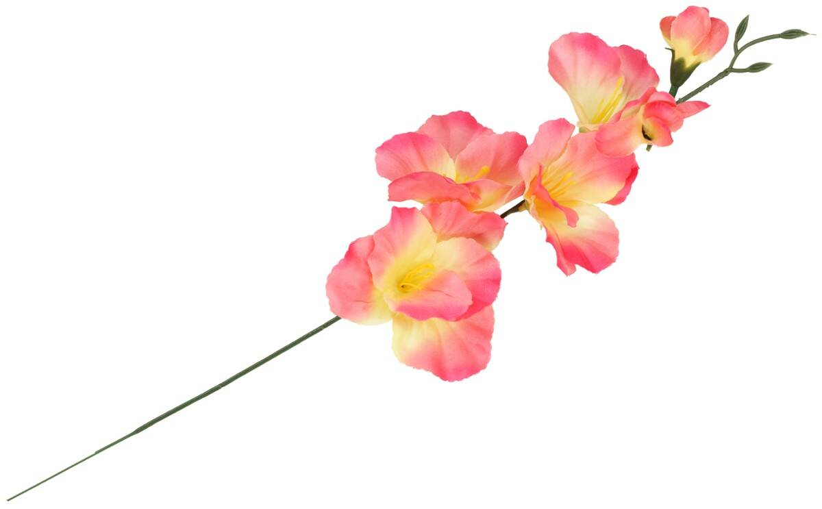 Kwiaty sztuczne mieczyk różowo-żółty 56c
