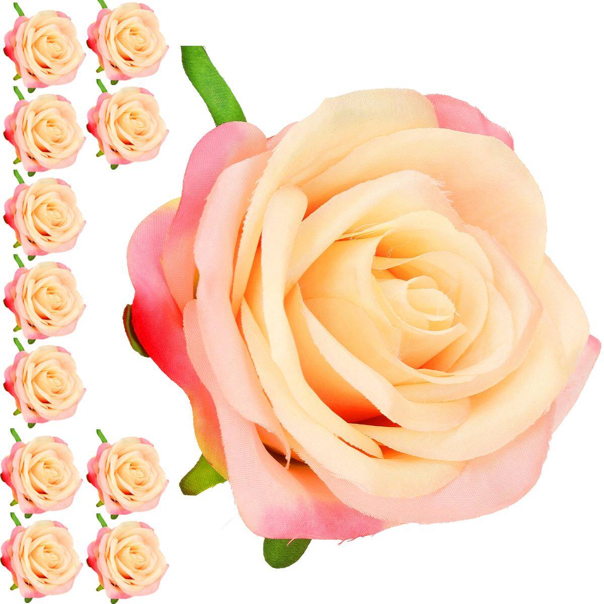 KWIATY SZT. róża gówka 10cm róż krem