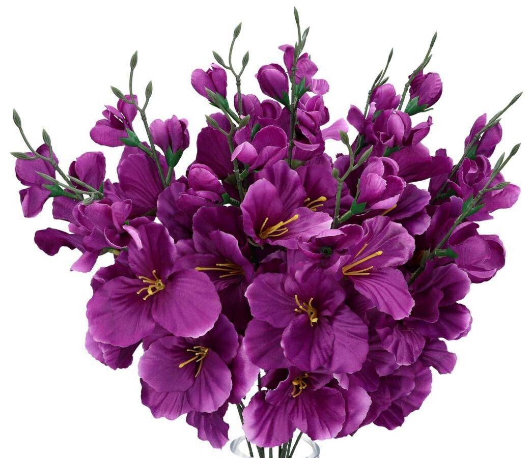 Kwiaty sztuczne mieczyk fiolet 56cm