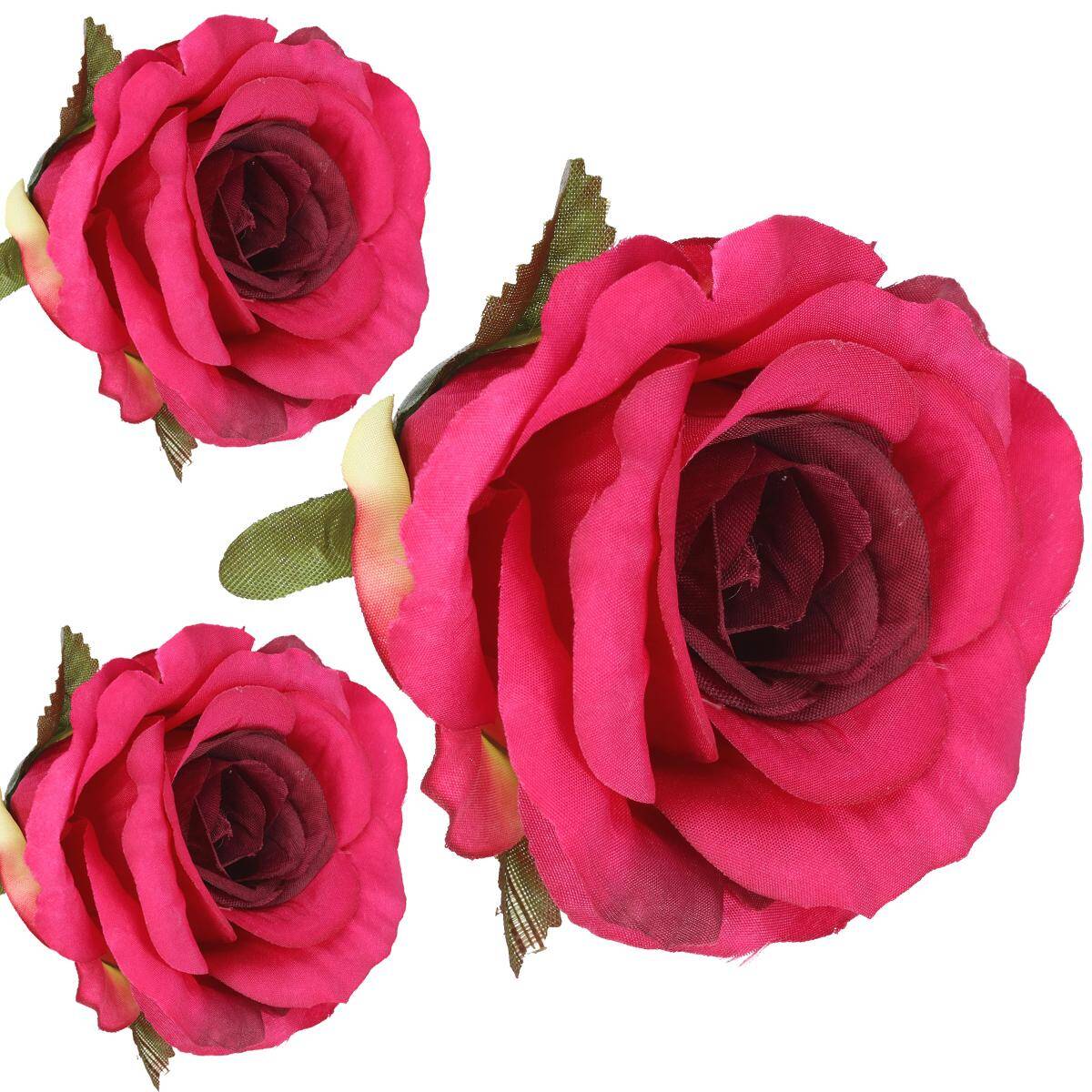 Róża główka wyrobowa 10cm amarant