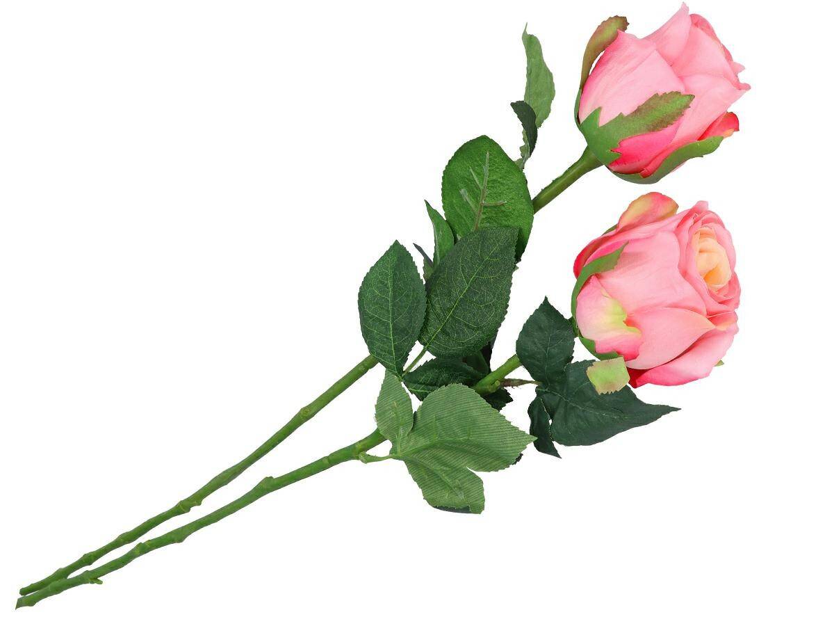 Kwiaty sztuczne roża  52cm rożowo-kremow (Zdjęcie 4)