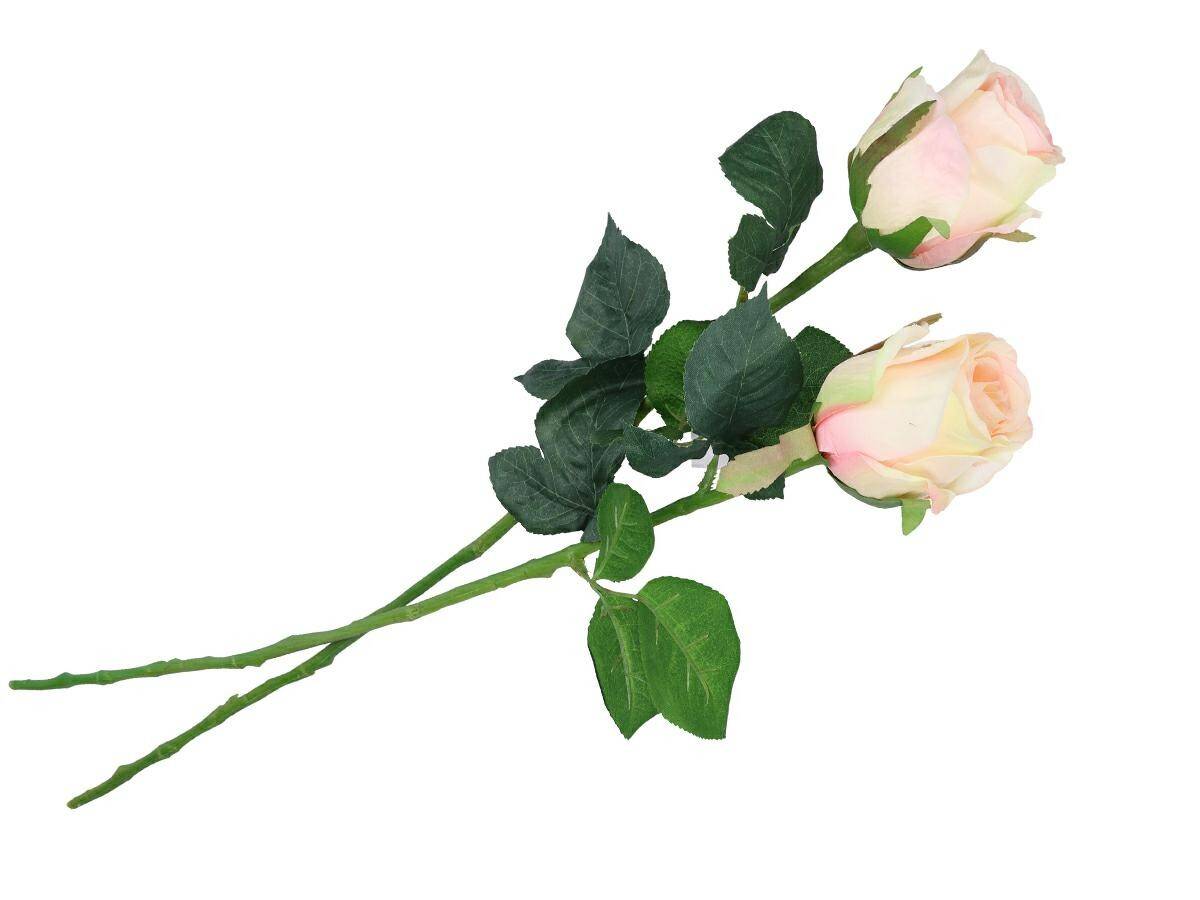 Kwiaty sztuczne roża  52cm pastelowy róż (Zdjęcie 4)