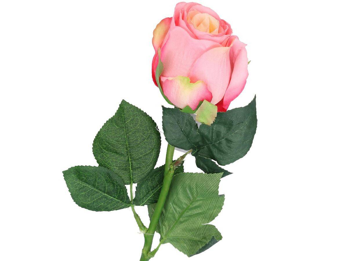 Kwiaty sztuczne roża  52cm rożowo-kremow (Zdjęcie 3)