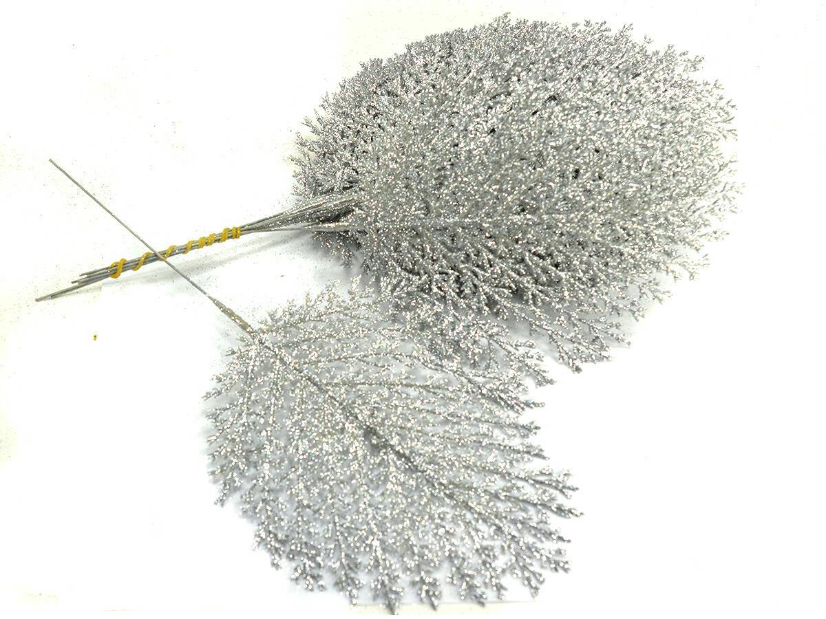 Liść brokatowy srebrny (Zdjęcie 4)