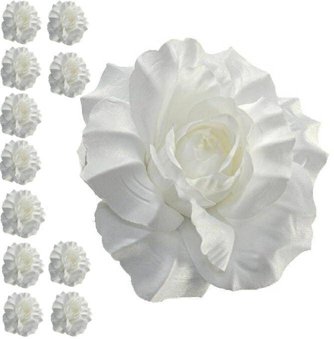 Kwiaty sztuczne róża wyr. biały