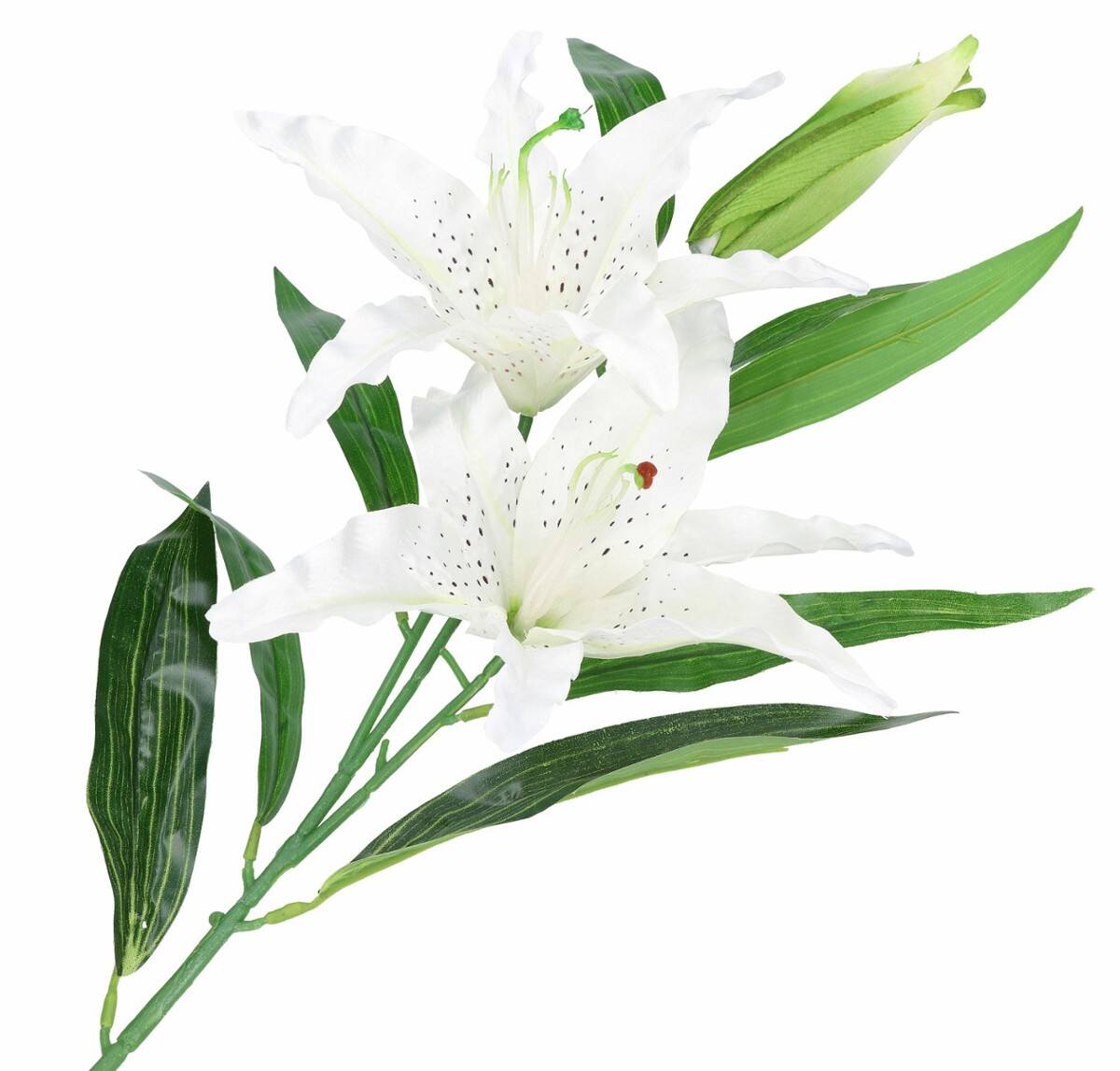 Lilia 2 kwiaty pąk biała 88cm (Zdjęcie 1)