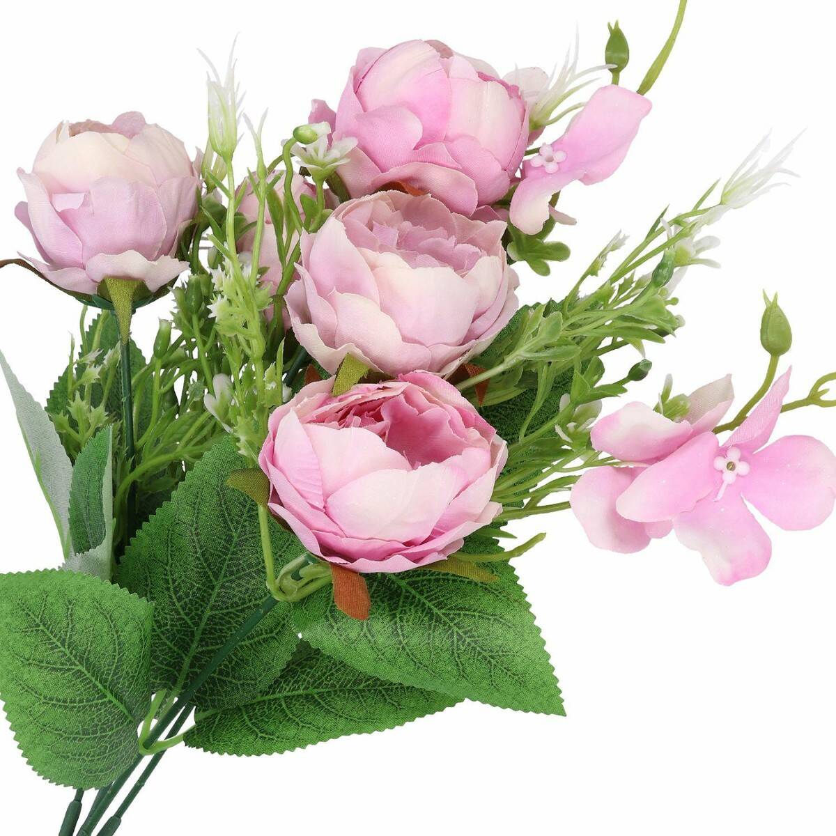 Bukiet różyczek x5 -30cm pudrowy roż (Zdjęcie 1)
