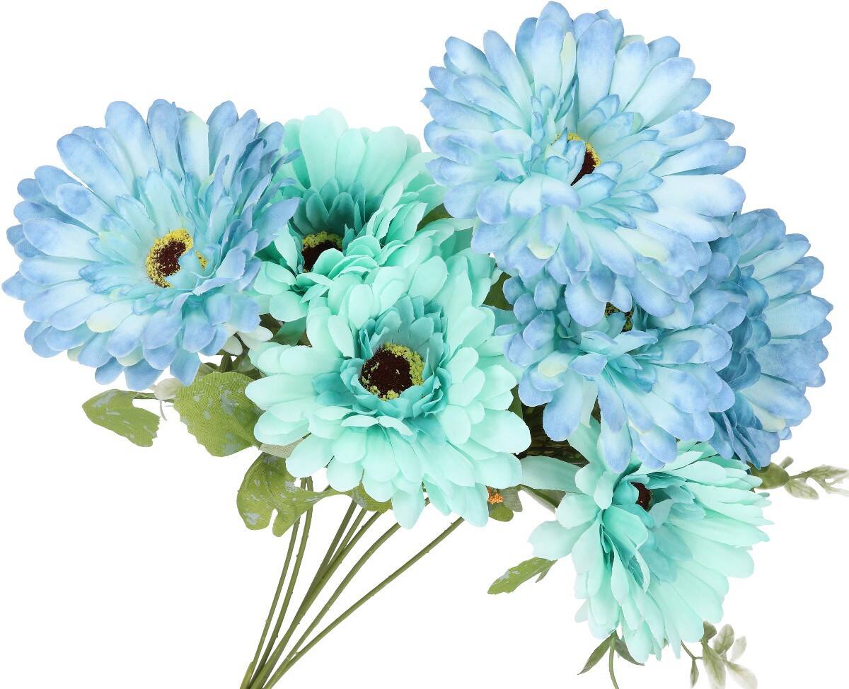 Kwiaty sztuczne niebieskie 45cm 7szt