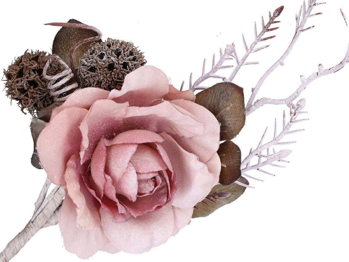Róża na piku szary pudrowy róż (Zdjęcie 1)