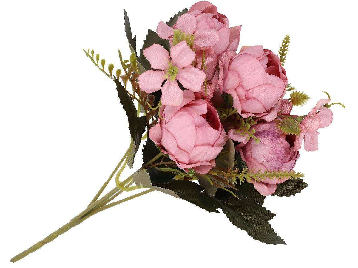 Kwiaty sztuczne 30cm  5gał. szary fiolet (Zdjęcie 4)