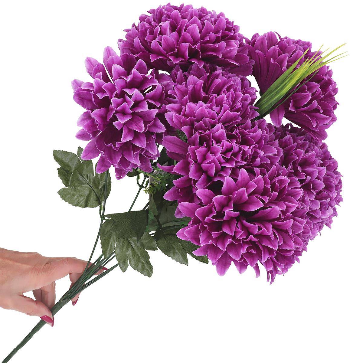 Kwiaty sztuczne chryzantema bukiet 9szt (Zdjęcie 3)