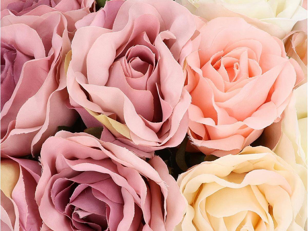 Bukiet róż x6 -sztucz.rośl. pudrowy róż (Zdjęcie 10)