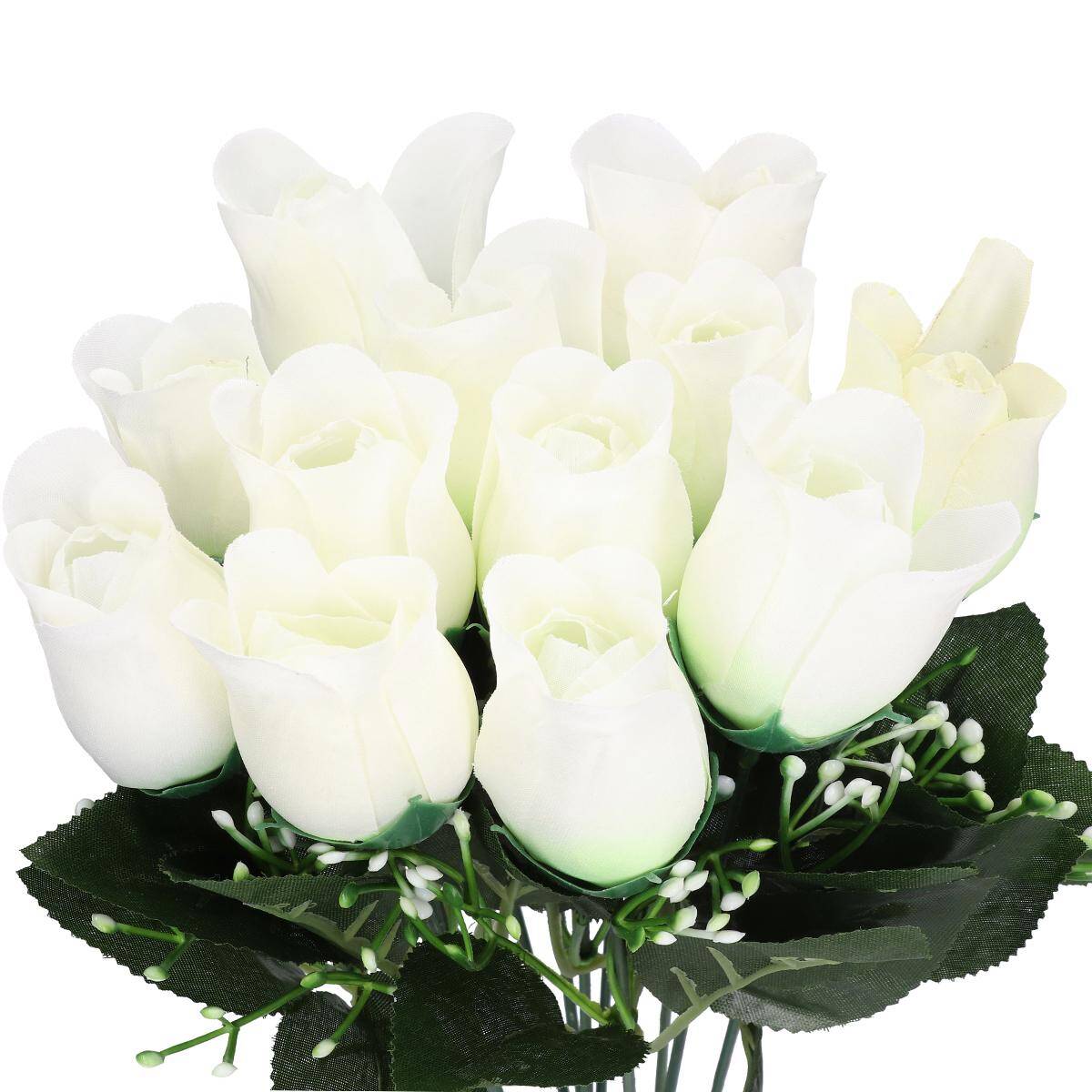 Bukiet róże 40cm 12 szt białe